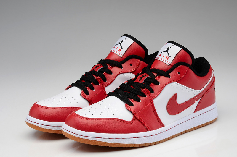 Air Jordan 1 Men Shoes White/Black/Red Online